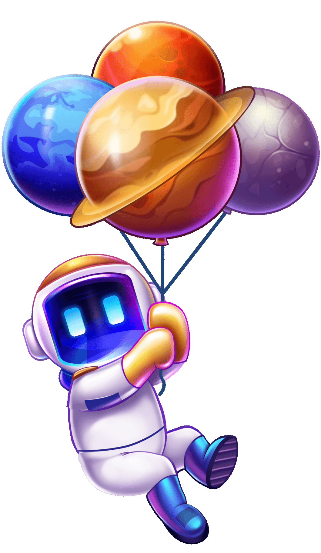 Mascota con globos